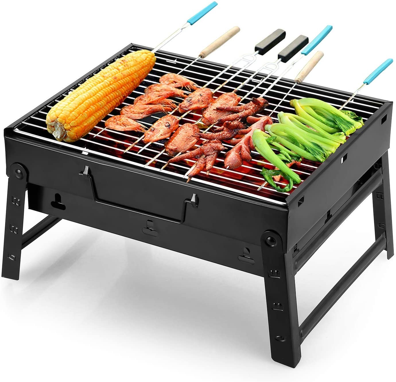 Foldable Portable Charcoal BBQ Grill Barbecue